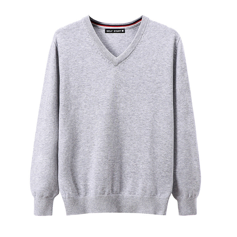 V-neck knitted sweater