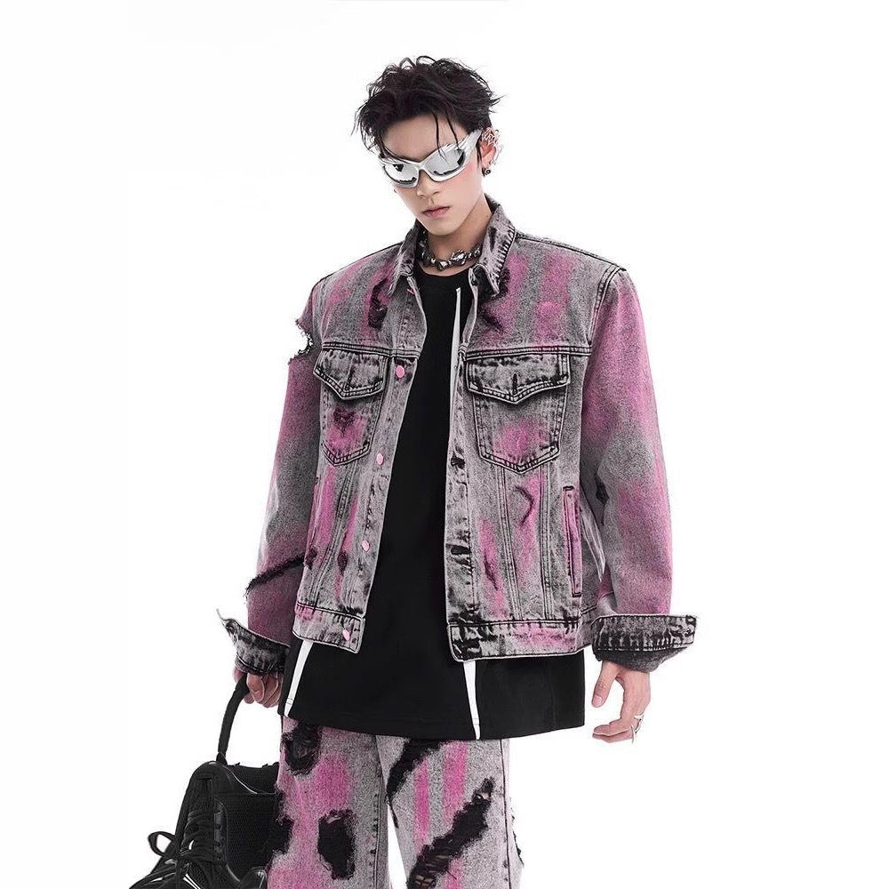 Damaged Hole Vintage Denim Set