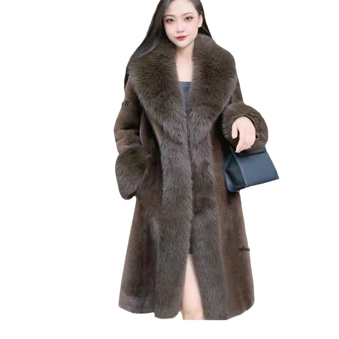 Women's imitation mink coat