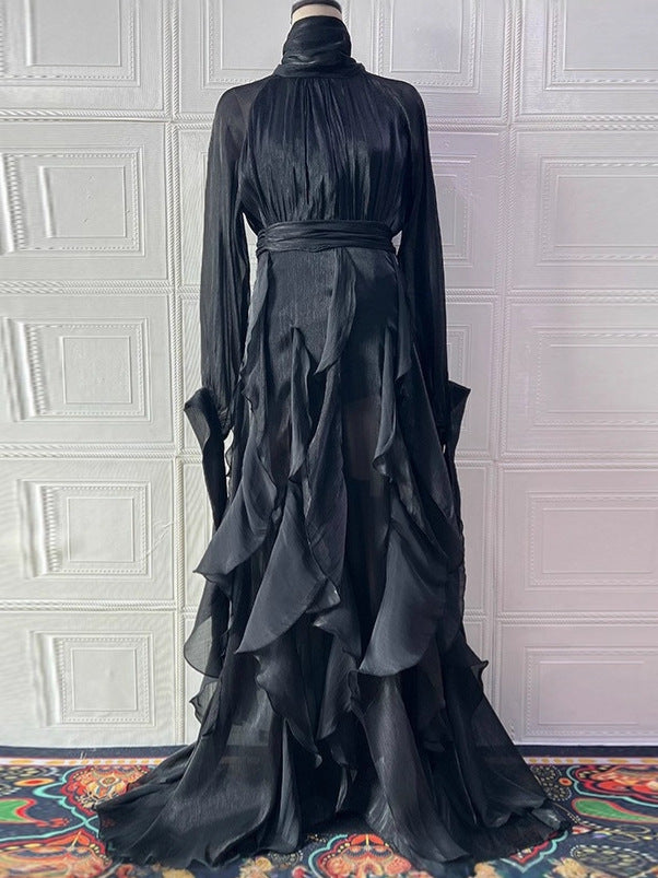 Elegant Ruffled Slim Dress