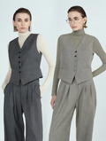 V-neck women's suit vest