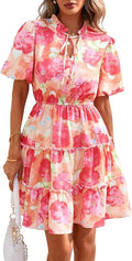 Women's V-neck knee-length dress