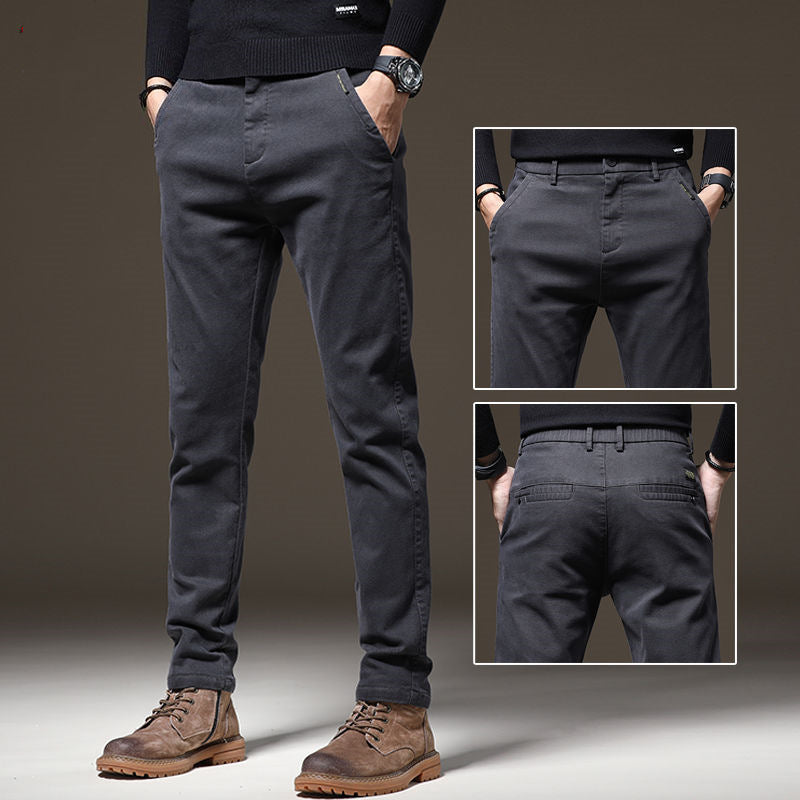 Mid-to-thick men's casual pants