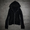 Hooded sweatshirt jacket