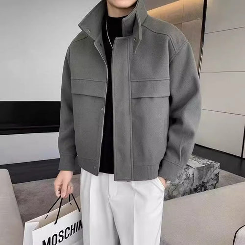 Short woolen thick coat top