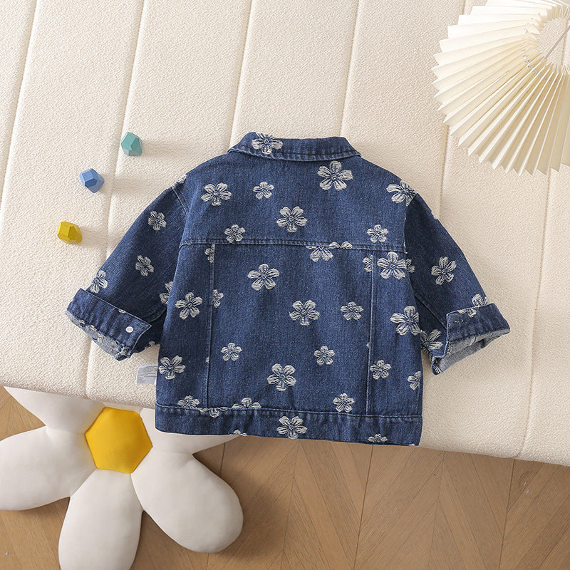Children's Floral Denim Jacket