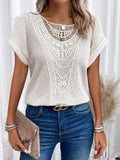 Lace short-sleeved T-shirt