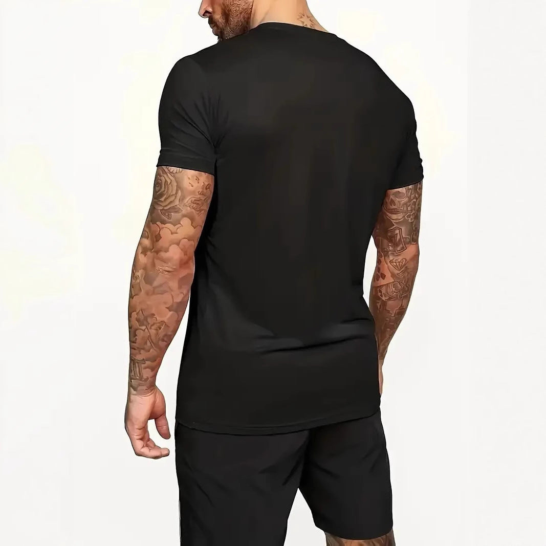 Men's Hip-Hop Sports T-Shirt and Shorts Set