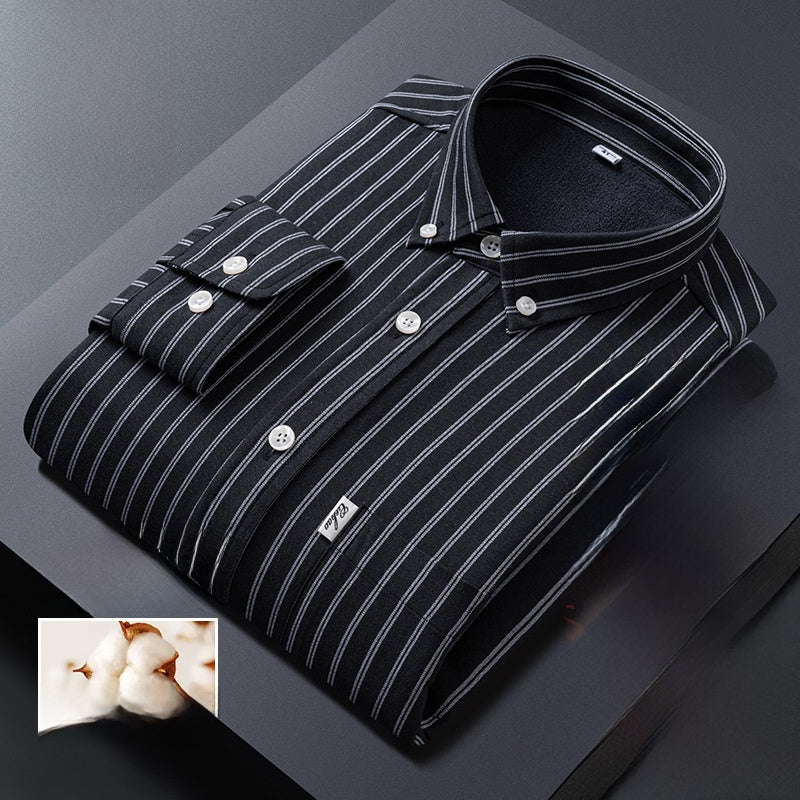 Fleece-Lined Shirt for Men, Long Sleeve