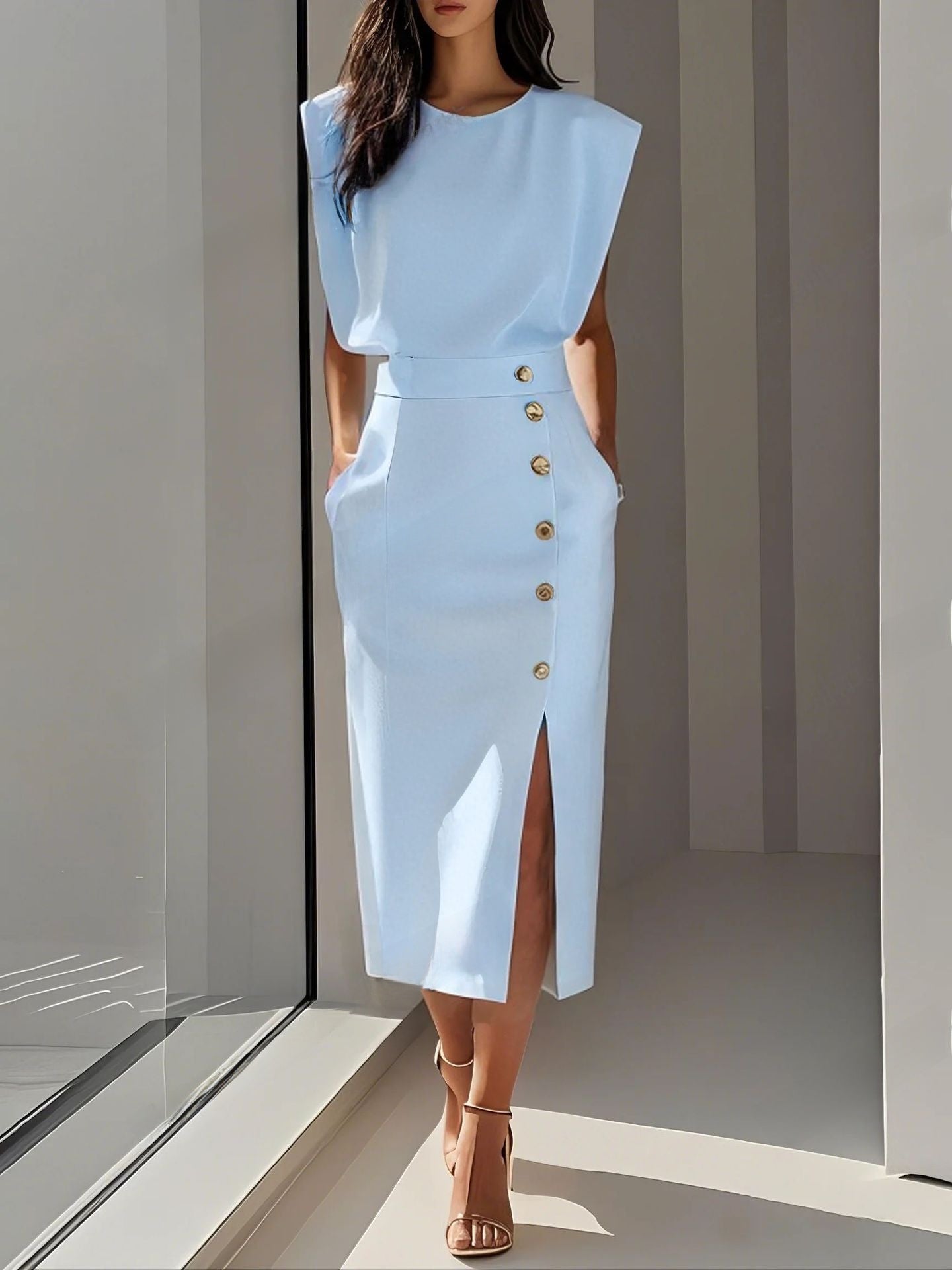 Women's Solid Color Summer Dress