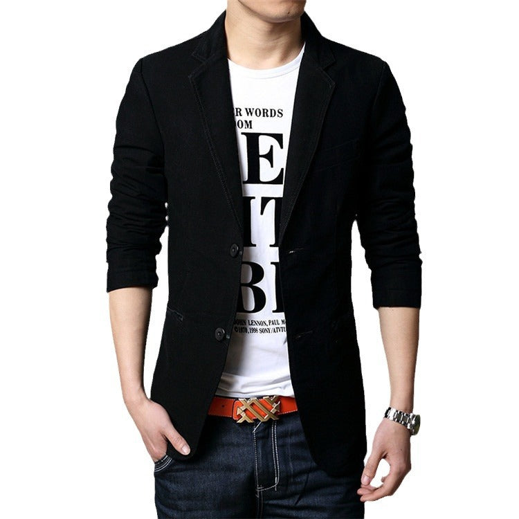 Slim Fit Cotton Suit Jacket