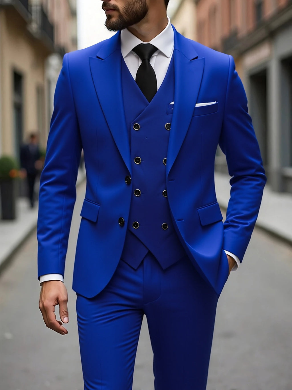 Men's Formal Suit Three-Piece Set