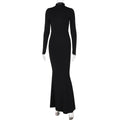 Half-neck long-sleeved dress