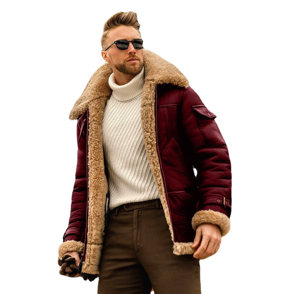 Polo jacket - thick leather jacket