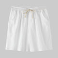 Mens Cotton Linen Casual Shorts