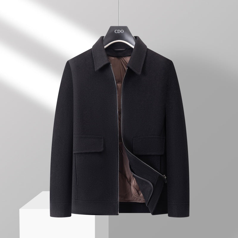 Men's Detachable Down Liner Wool Jacket