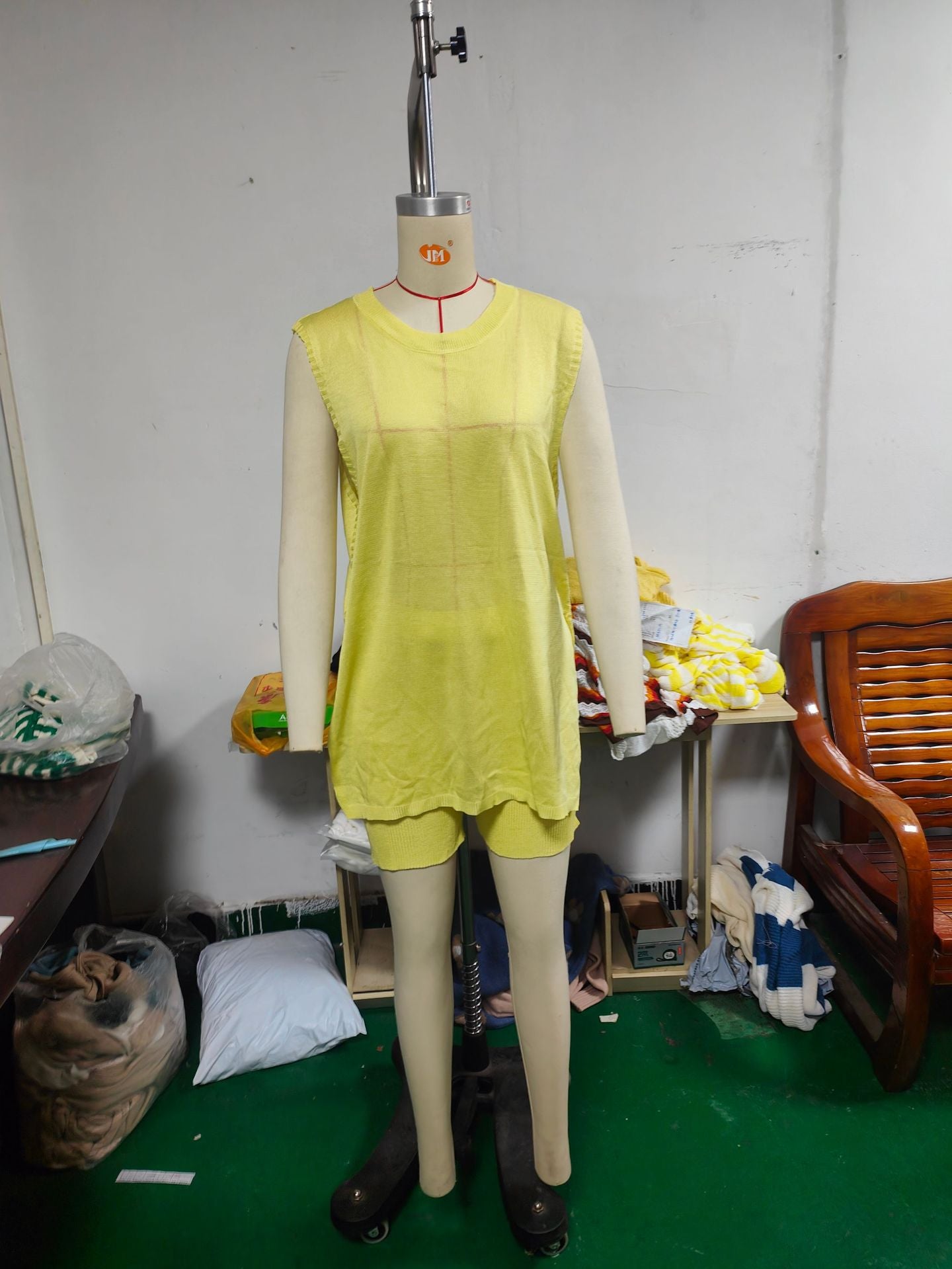 Knitted loose-sleeved casual pullover set for women