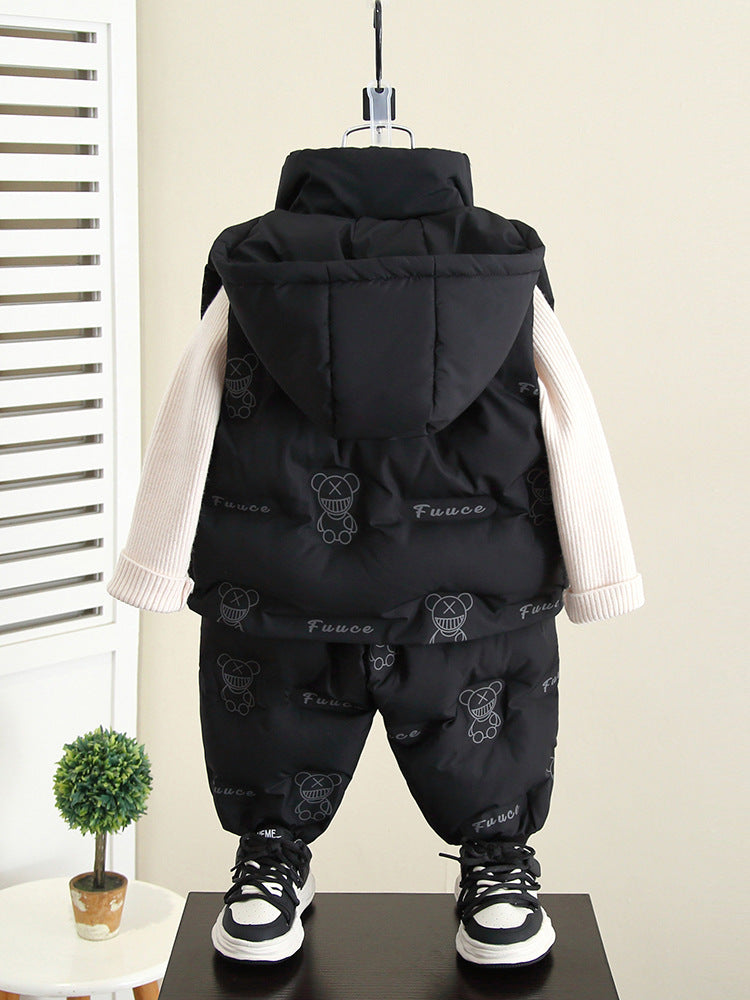 Children's Down Cotton Vest and Pants