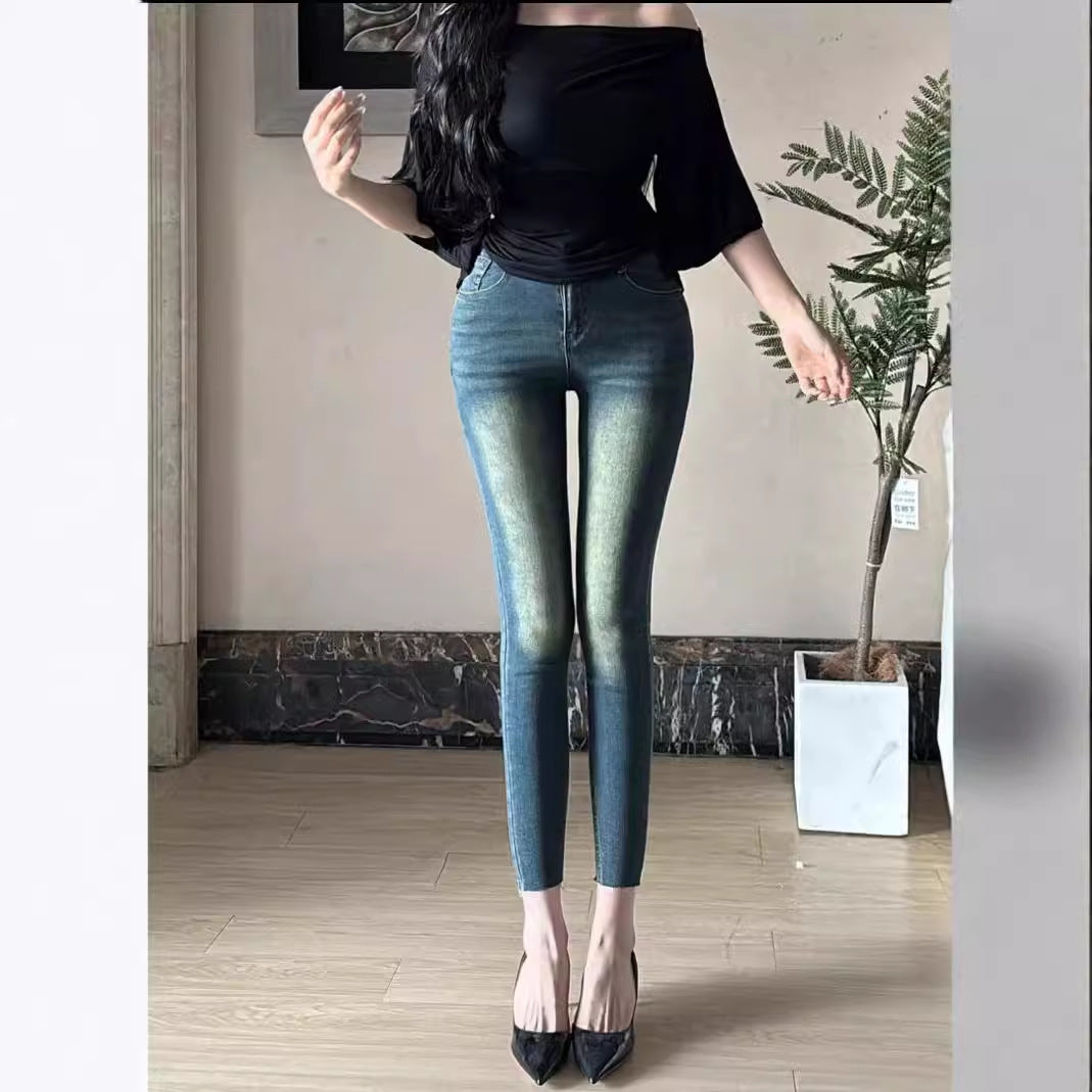 High Waist Stretch Denim Jeans
