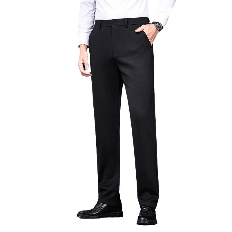 Men's Wool Blend Straight Trousers