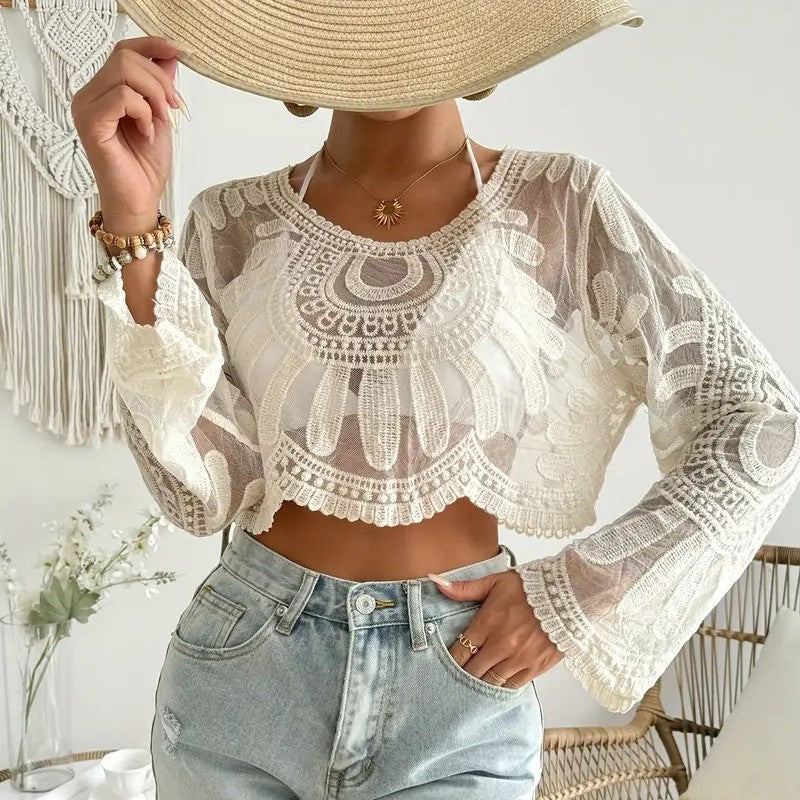 Summer Lace Sun Protection Blouse