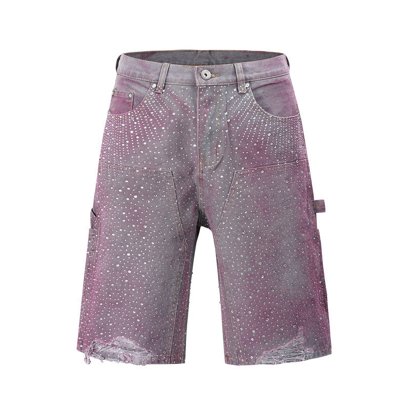 Vintage Washed Distressed Denim Shorts