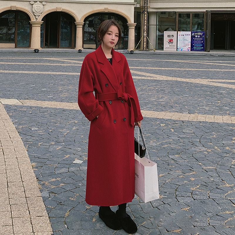 Women's Woolen Coat Mid-Length Loose Fit