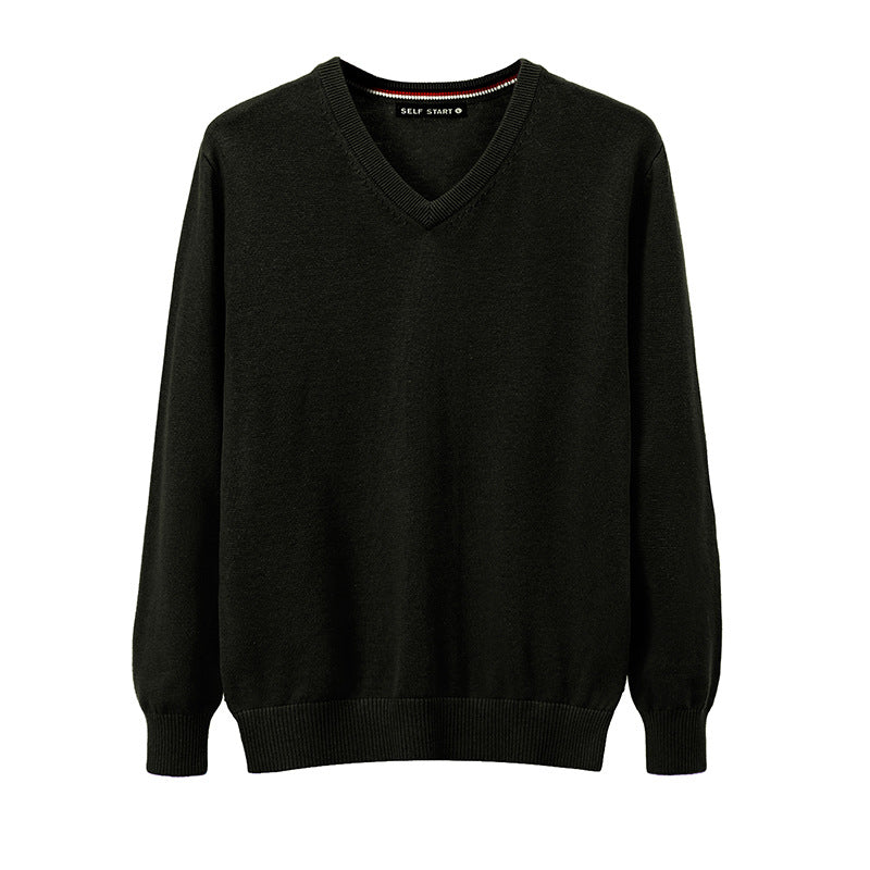 V-neck knitted sweater