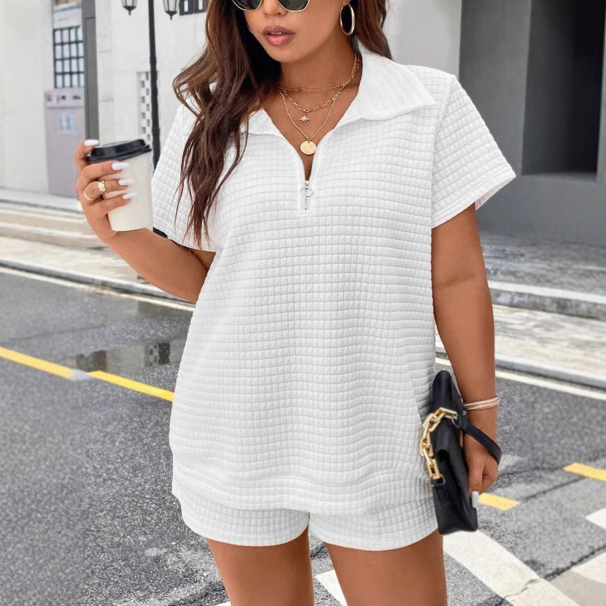 Women's Jacquard Casual Two-Piece Set