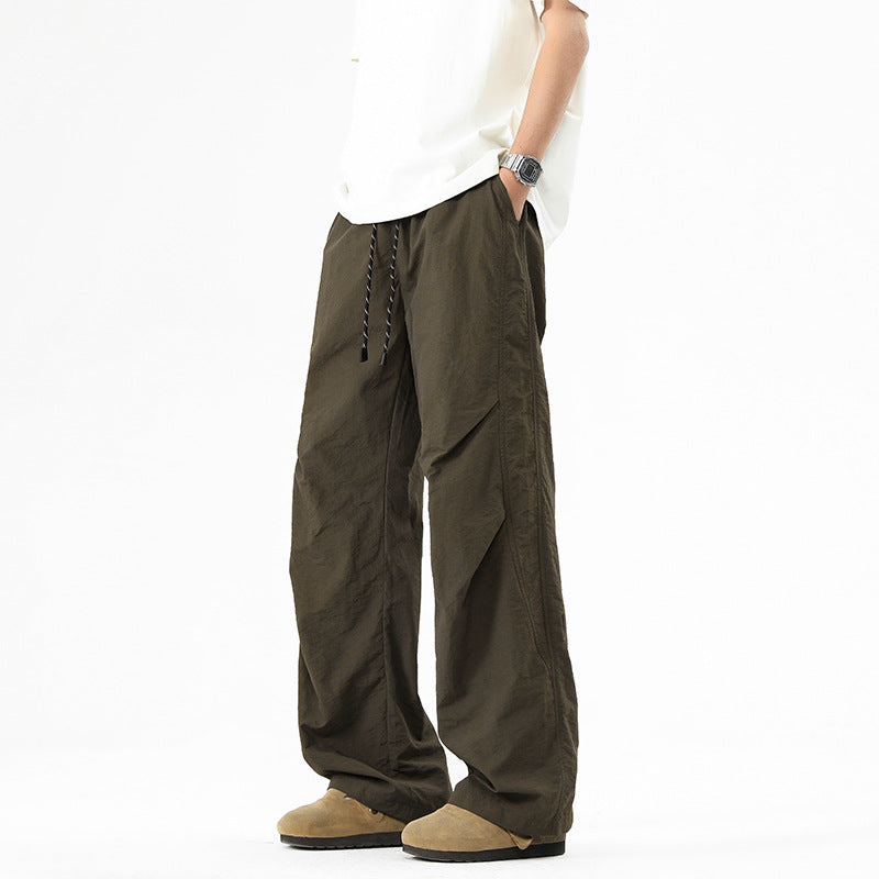 Straight-leg loose-fitting versatile trousers