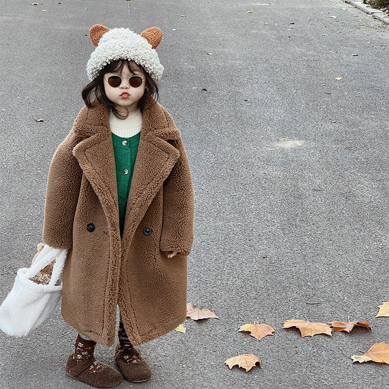 Kids' Teddy Wool Blend Winter Coat