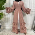 Puff sleeve buttoned cardigan robe