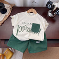Childrens' Short Sleeve Printed Two-Piece Set