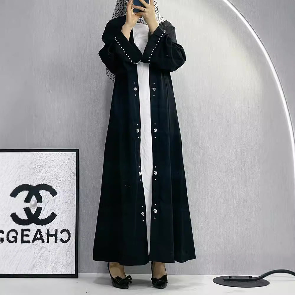 Elegant Beaded Tie Cardigan Robe for Women