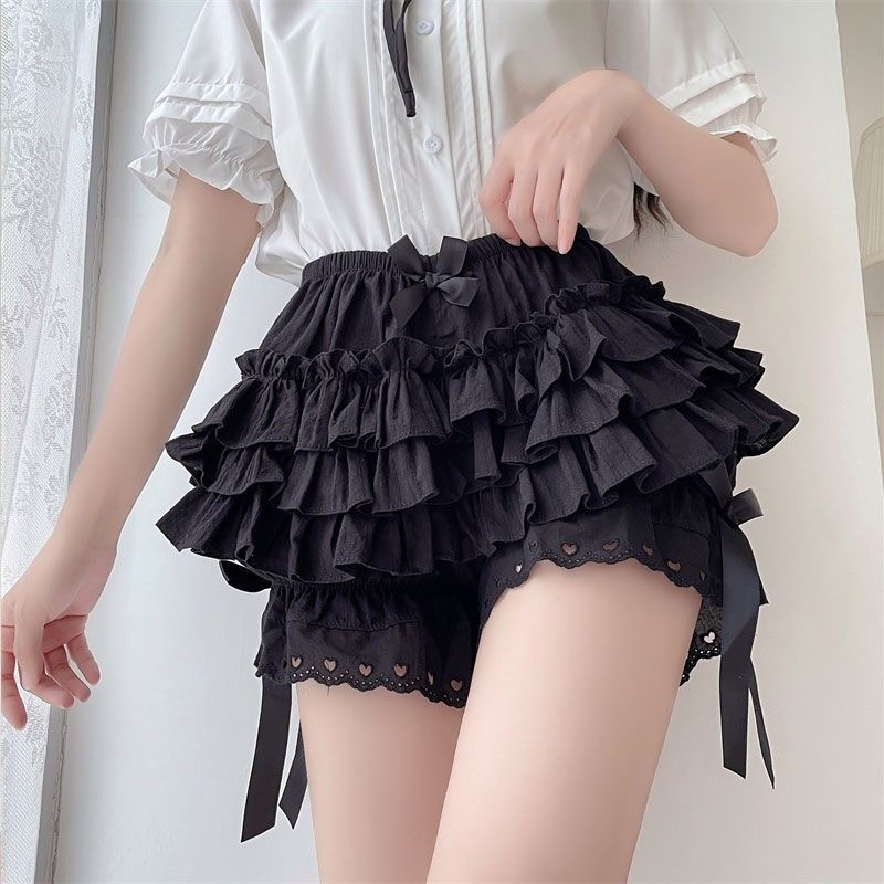 Lolita Pumpkin Shorts with Ruffled Hem