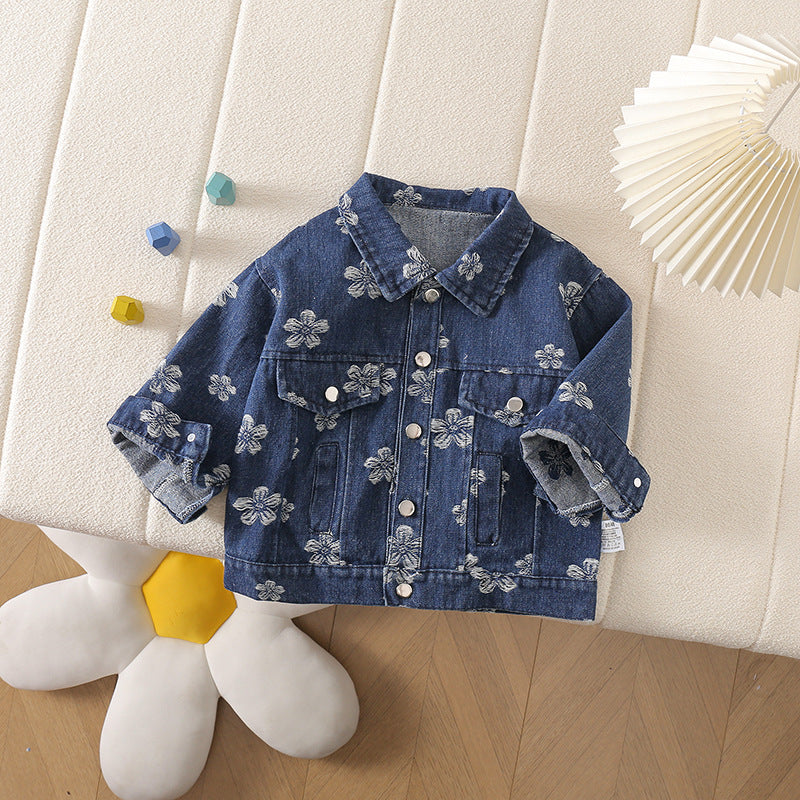 Children's Floral Denim Jacket