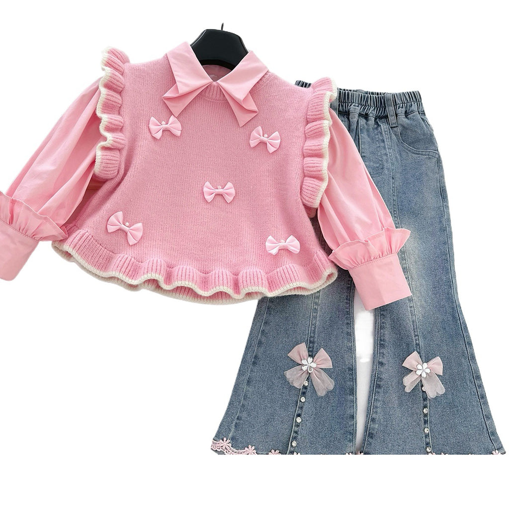 Girls' Knitted Suit