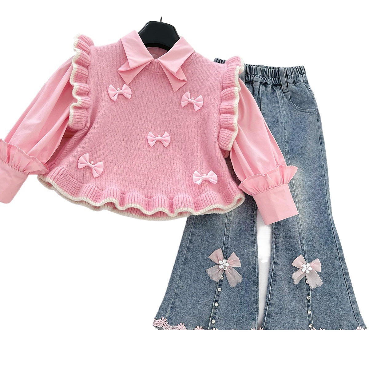 Girls' Knitted Suit