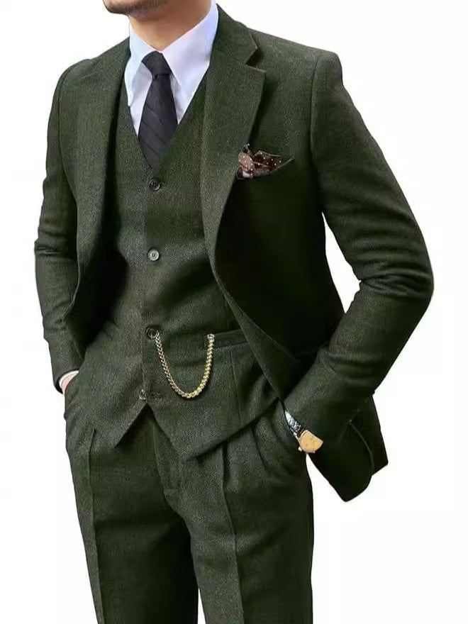 Men's Suit Three-Piece Set