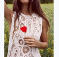 Women's Knitted Two-Piece Set - Top and Skirt