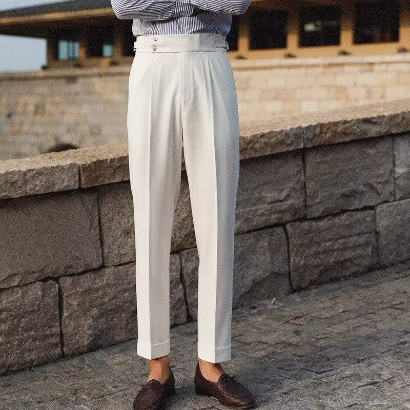 Slim Fit Cropped Trousers