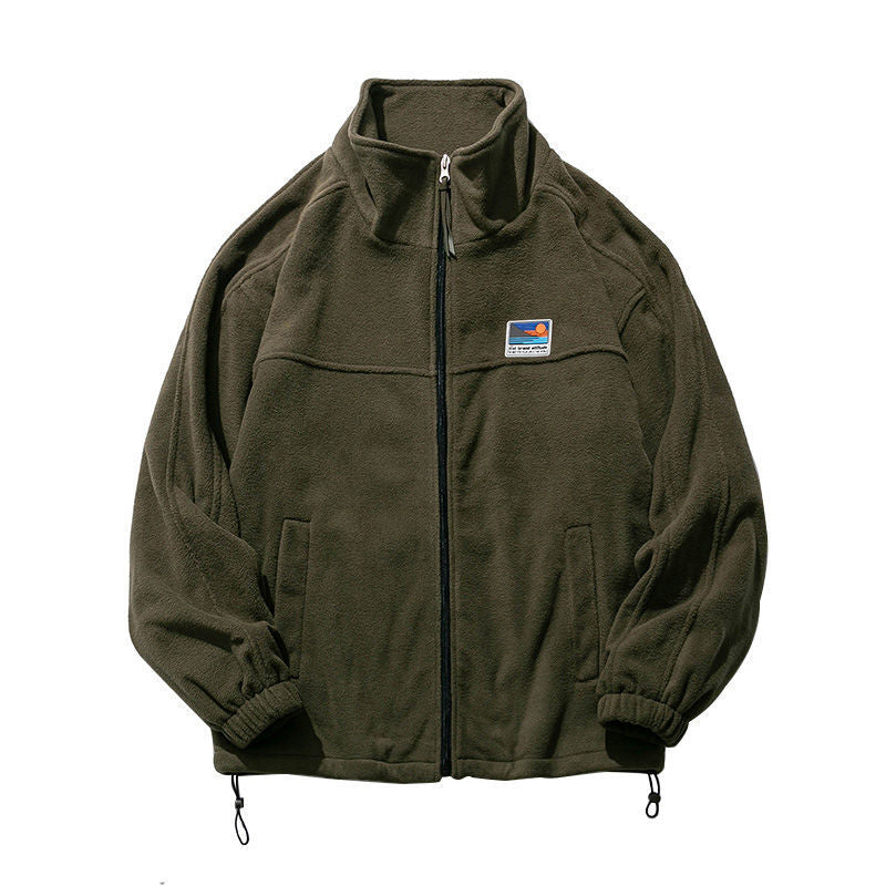 Men's Fleece Stand Collar Casual Jacket