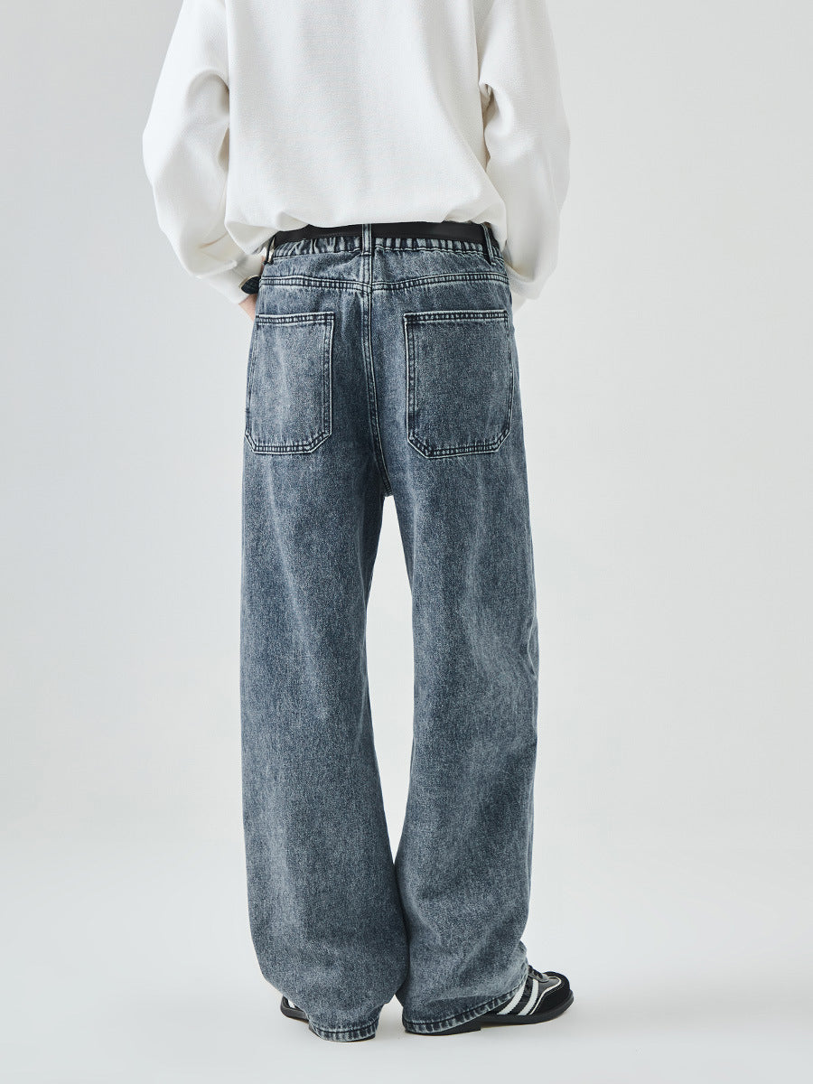 Loose Straight Long Jeans