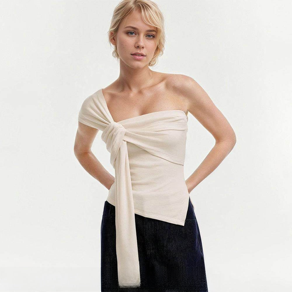 Strapless sleeveless T-shirt