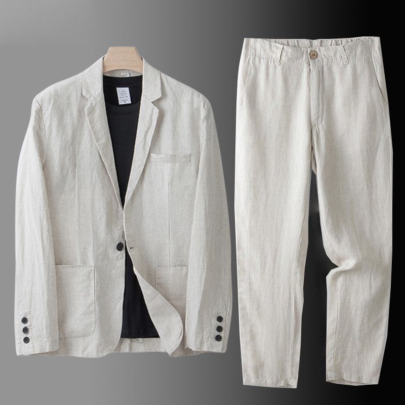 Men's Linen Blend Summer Suit