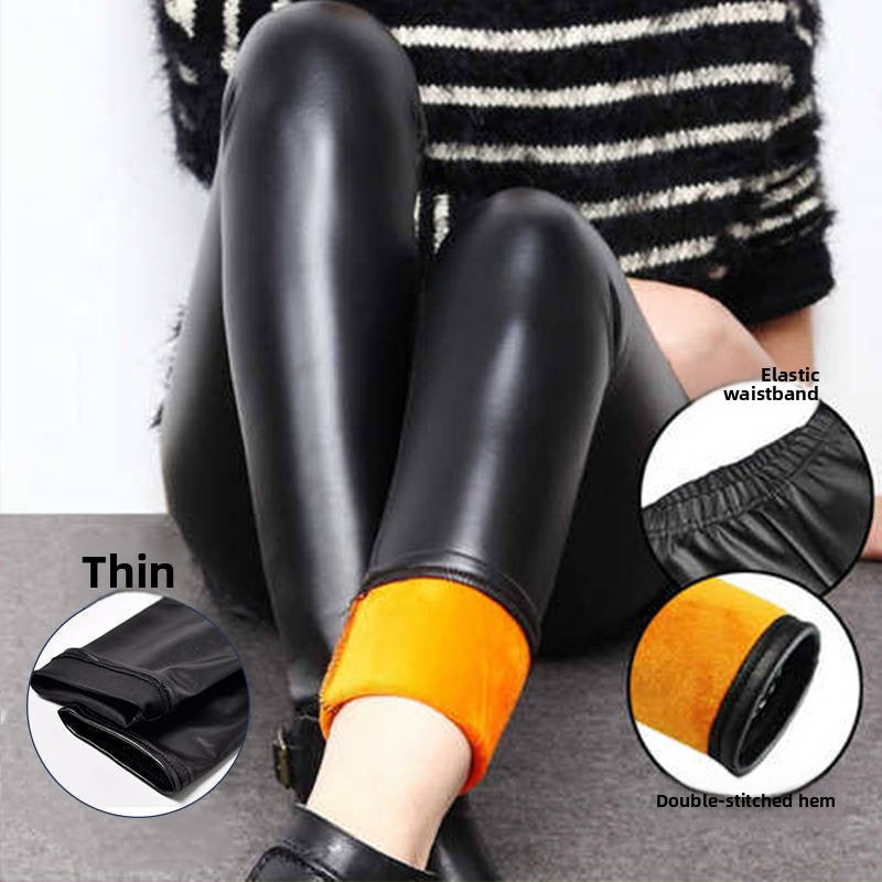 Faux leather pants
