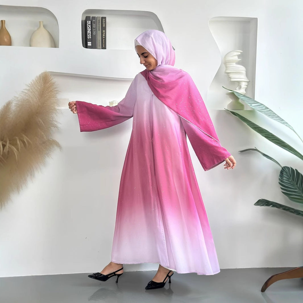 Robe Lining Headscarf Three-Piece Set
