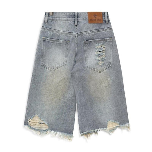 Embroidered Denim Shorts
