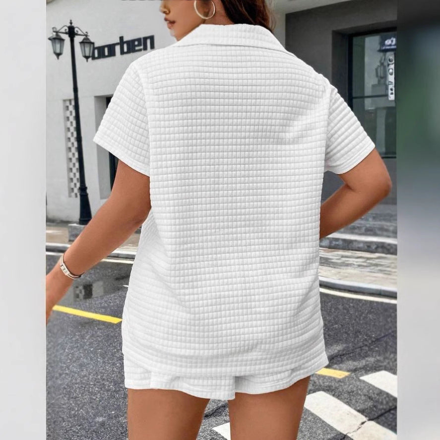 Women's Jacquard Casual Two-Piece Set