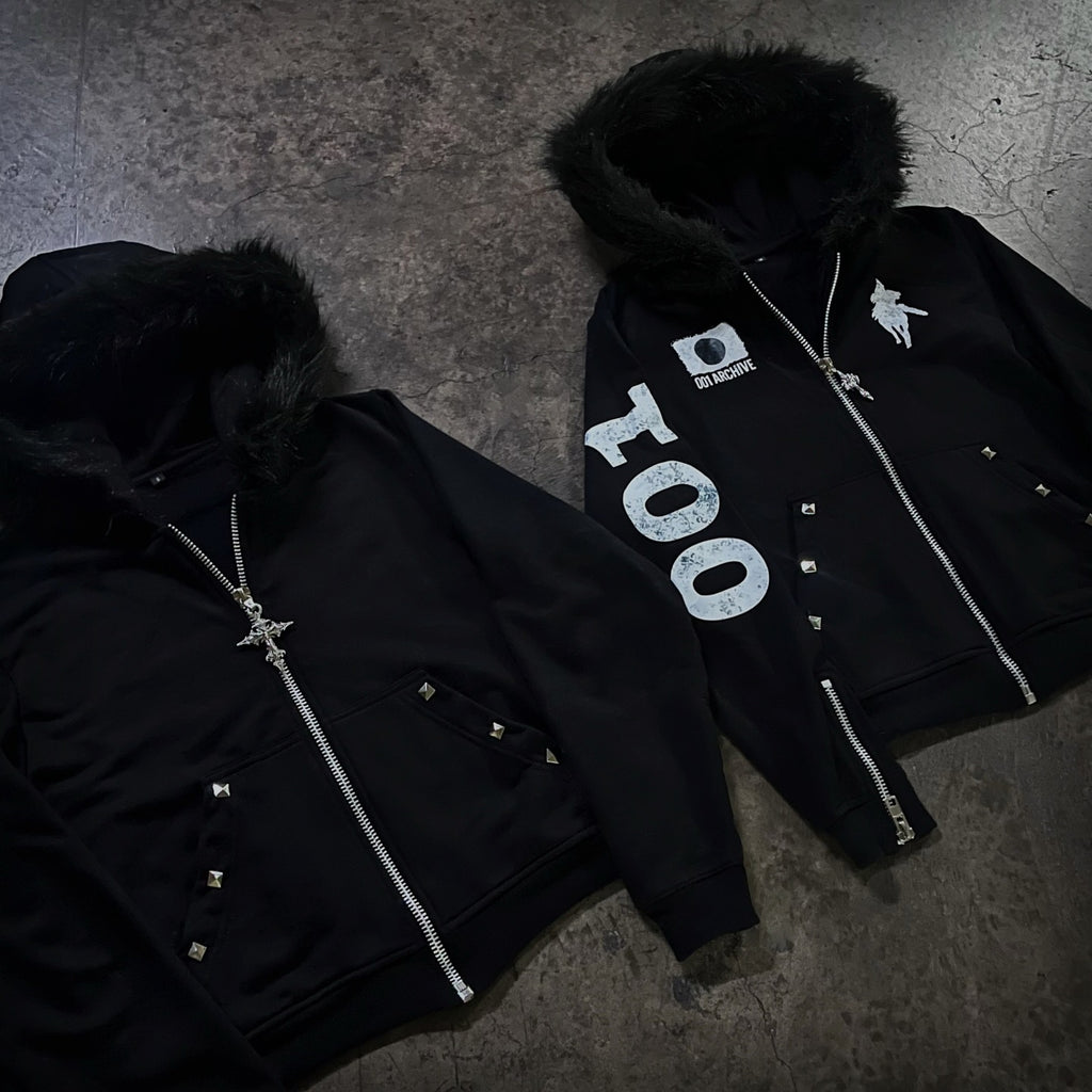 Men's Rivet Detail Hooded Cardigan